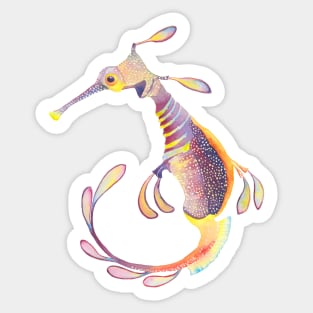 Weedy seadragon - watercolour Sticker